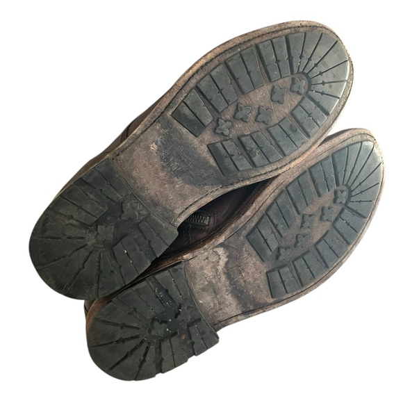 Frye Men's Bowery Lace-Up Side-Zip Boots - Size 9.5 - Brown Antiqued Leather - Picture 16 of 16